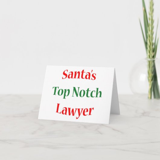 Lawyer Top Notch Feestdagen Kaart (Voorkant)