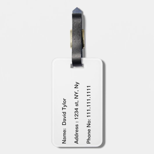 Lawyer-typografie Bagagelabel (Achterkant verticaal)