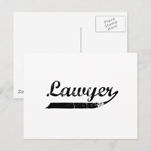 Lawyer-typografie Briefkaart (Voorkant / Achterkant)