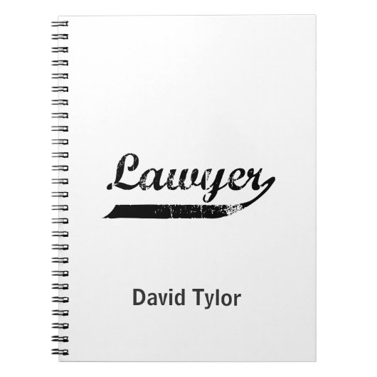 Lawyer-typografie Notitieboek (Voorkant)