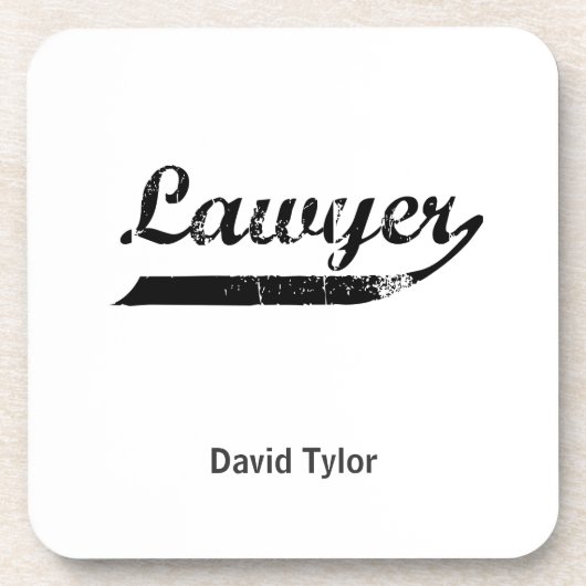 Lawyer-typografie Onderzetter (Voorkant)