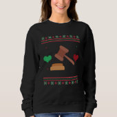 Lawyer Ugly Christmas Sweater Judge Attorney (Voorkant)