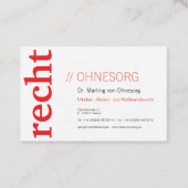 Lawyer With § Business Card Visitekaartje (Voorkant)