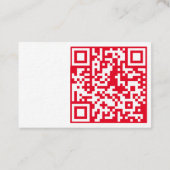 lawyer with red QR Code business card Visitekaartje (Achterkant)