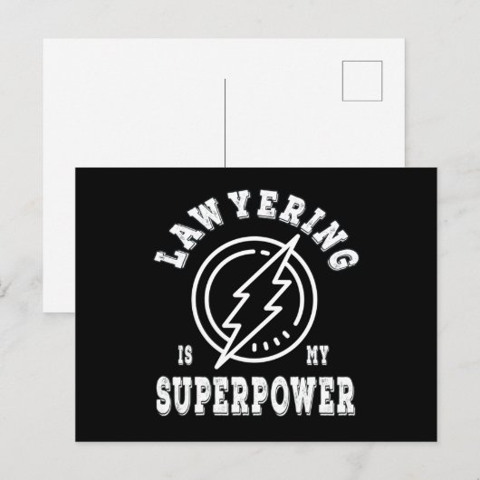 Lawyering is mijn supermacht briefkaart (Voorkant / Achterkant)