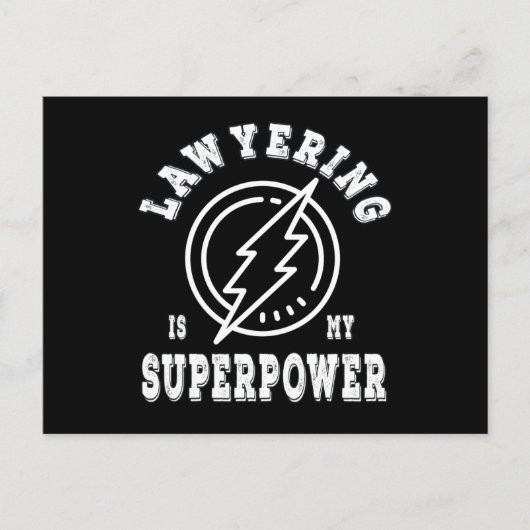 Lawyering is mijn supermacht briefkaart (Voorkant)