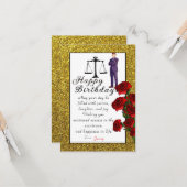 lawyer's birthday kaart (Voorkant / Achterkant in situ)