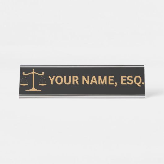 Lawyers Gift Desk Name Plate Bureau Naambordje (Voorkant)