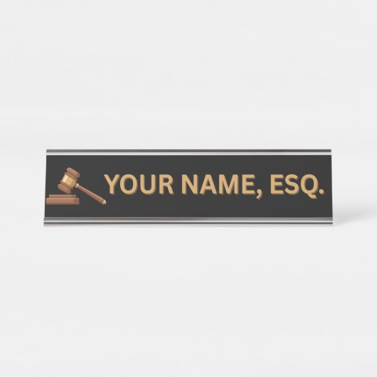 Lawyers Gift Desk Name Plate Bureau Naambordje (Voorkant)