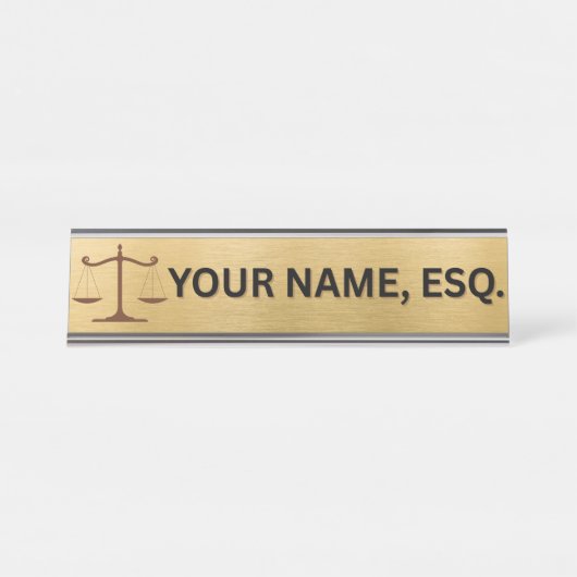 Lawyers Gift Desk Name Plate Bureau Naambordje (Voorkant)