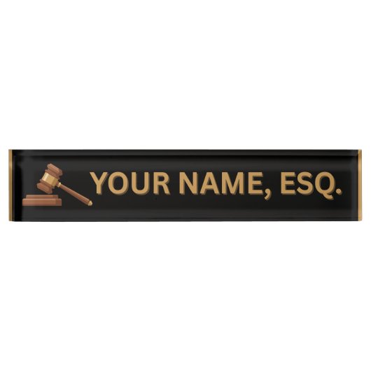 Lawyers Gift Desk Name Plate Naambordje (Voorkant)