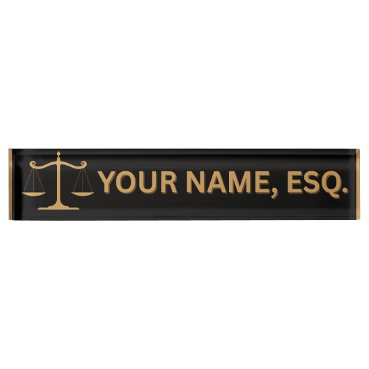 Lawyers Gift Desk Name Plate Naambordje (Voorkant)