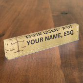 Lawyers Gift Desk Name Plate Naambordje (Zijkant)
