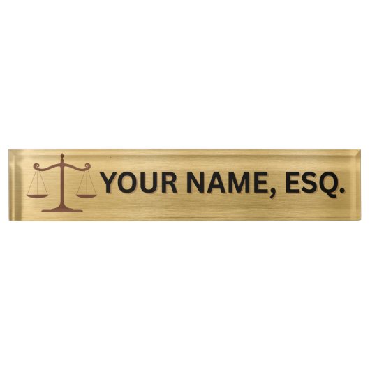 Lawyers Gift Desk Name Plate Naambordje (Voorkant)