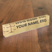 Lawyers Gift Desk Name Plate Naambordje (Zijkant)