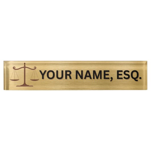 Lawyers Gift Desk Name Plate Naambordje (Voorkant)