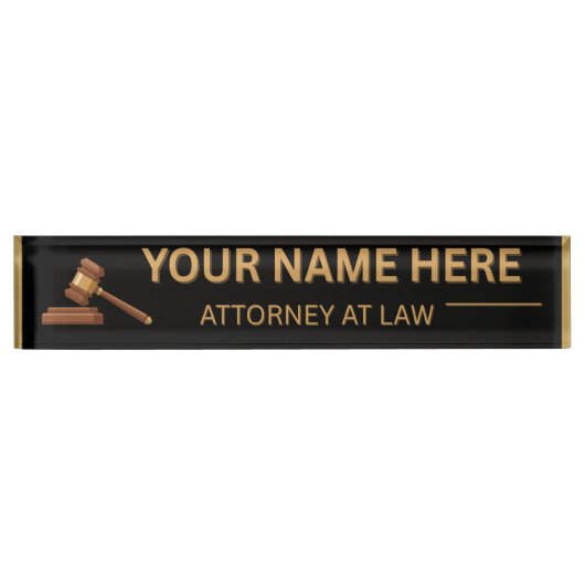 Lawyers Gift Desk Name Plate Naambordje (Voorkant)