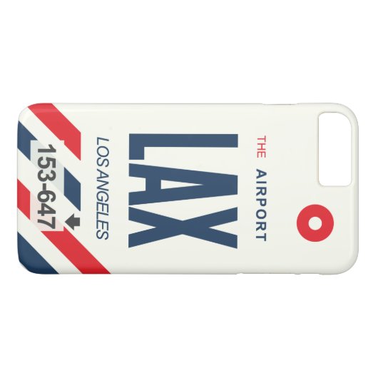 LAX Airport iPhone 7 PLUS Cover (Achterkant (Horizontaal))