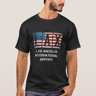 LAX Airport Los Angeles noodlijdende Amerikaanse v T-shirt