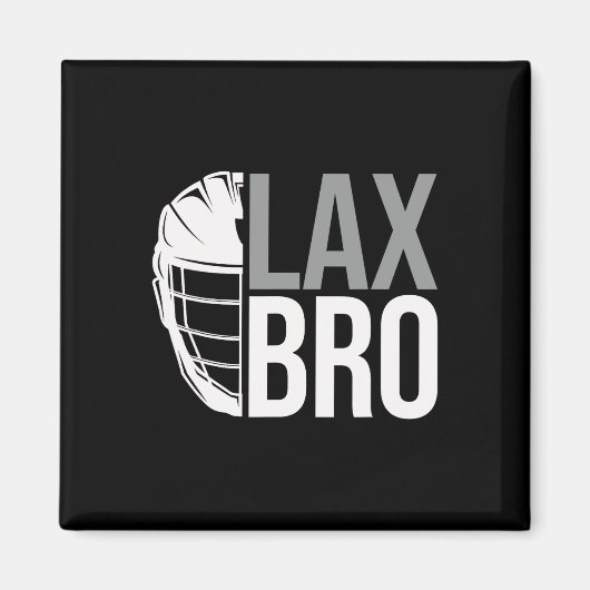 Lax Bro Funny Lacrosse Speler Boy Kinder Magneet (Voorkant)