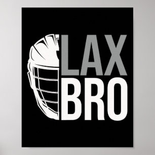 Lax Bro Funny Lacrosse Speler Boy Kinder Poster