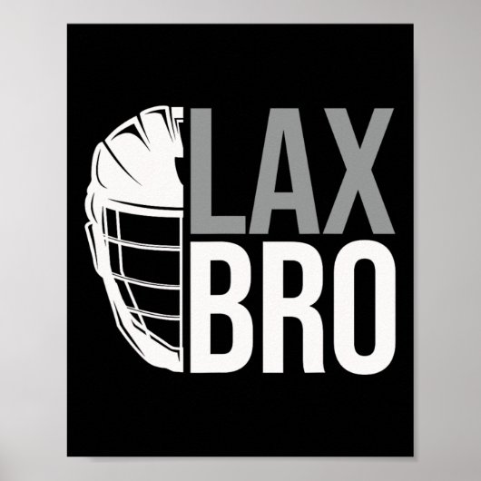 Lax Bro Funny Lacrosse Speler Boy Kinder Poster (Voorkant)