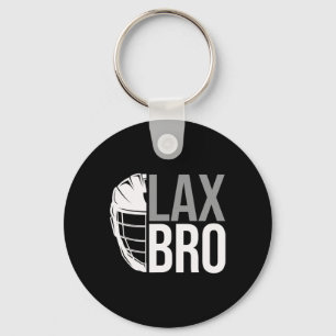 Lax Bro Funny Lacrosse Speler Boy Kinder Sleutelhanger