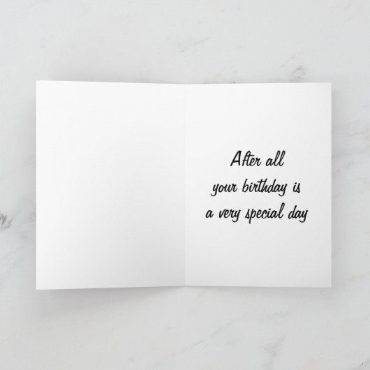 LAX EN GA UW BIRTHDAY-ZISTER AAN KAART (Binnen)