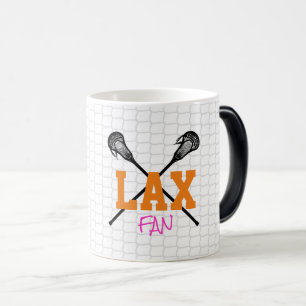 LAX Fan Lacrosse Sticks Net Sport Roze Sinaasappel Magische Mok