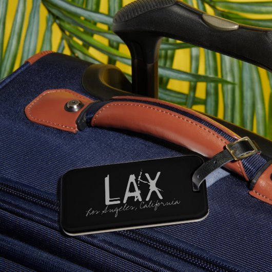 LAX LA Airport Typografie Bagagelabel (Voorkant Insitu 3)