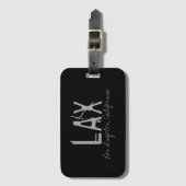 LAX LA Airport Typografie Bagagelabel (Voorkant (verticaal))