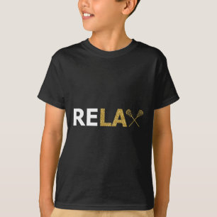 Lax Lacrosse Stick Speler Coach Goalie Team Helm T-shirt