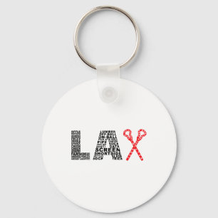 Lax lacrosse woorden Shirt voor lacrosse speler Sleutelhanger