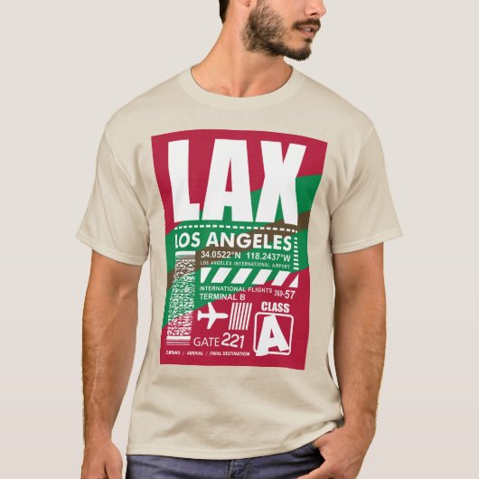 LAX Los Angeles Airport T-shirt (Voorkant)