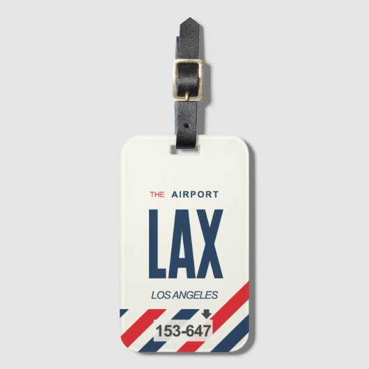 LAX Los Angeles Gepäckanhänger Bagagelabel (Voorkant (verticaal))