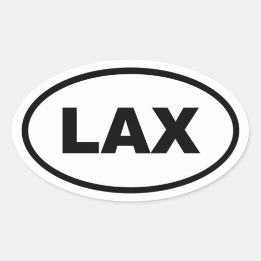 LAX Los Angeles Ovale Sticker (Voorkant)