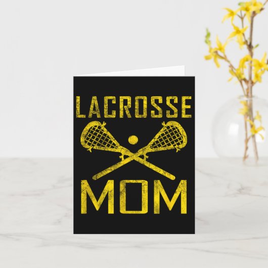 Lax Moeder Lacrosse Moeder Favoriete Speler Moeder Kaart (Gele Bloem)