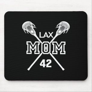 Lax Mom #42 Lacrosse Mom Speler Nummer 42 Moeders Muismat