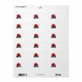 LAX Ninja Lacrosse Adresetiketten Etiket (Full Sheet)