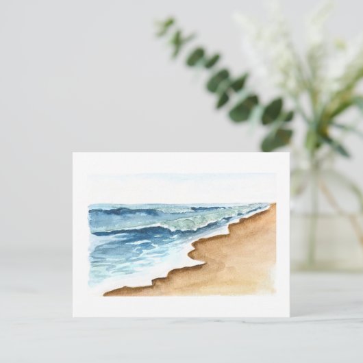 Lax op het strand briefkaart (Staand voorkant)