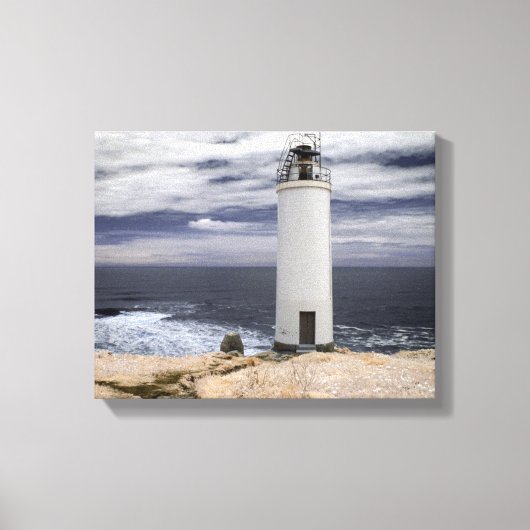 Laxe Lighthouse | Galicië, Spanje Canvas Afdruk (Voorkant)