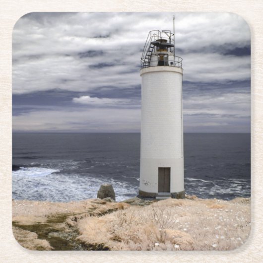 Laxe Lighthouse | Galicië, Spanje Kartonnen Onderzetters (Voorkant)