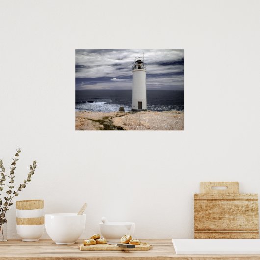 Laxe Lighthouse | Galicië, Spanje Poster (Keuken)