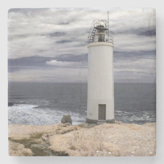Laxe Lighthouse | Galicië, Spanje Stenen Onderzetter (Voorkant)