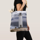 Laxe Lighthouse | Galicië, Spanje Tote Bag (Dichtbij)