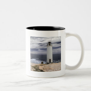 Laxe Lighthouse Galicië, Spanje Tweekleurige Koffiemok