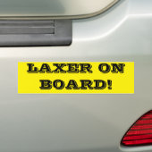 LAXER AAN BOORD! BUMPERSTICKER (Op auto)