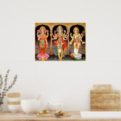 Laxmi Durga Saraswati Poster (Keuken)