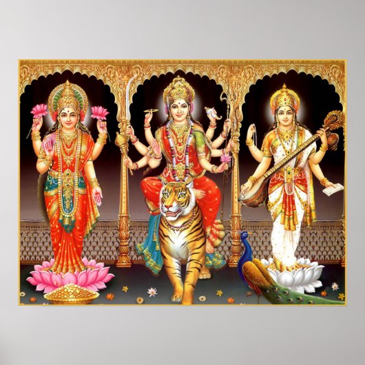 Laxmi Durga Saraswati Poster (Voorkant)