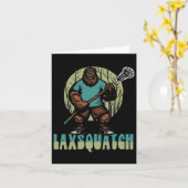 Laxsquatch! Bigfoot Lacrosse Speler Funny Sasquatc Kaart (Gele Bloem)